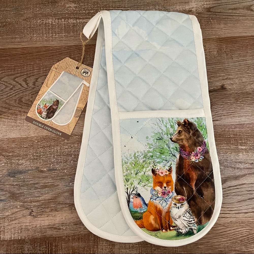 NWT Michel Design Works Double Oven Glove, Garden Party - Picture 3 of 6